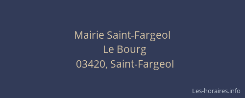 Mairie Saint-Fargeol