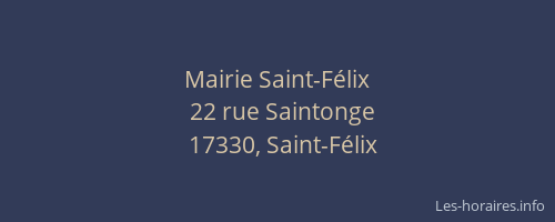 Mairie Saint-F&eacute;lix