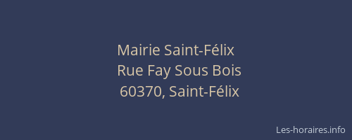 Mairie Saint-F&eacute;lix