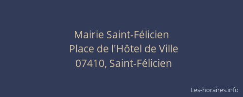 Mairie Saint-Félicien