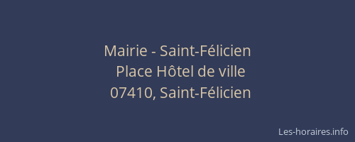 Mairie - Saint-Félicien