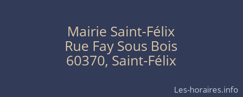 Mairie Saint-Félix
