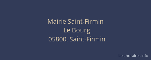 Mairie Saint-Firmin