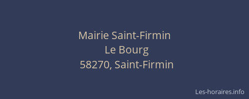 Mairie Saint-Firmin