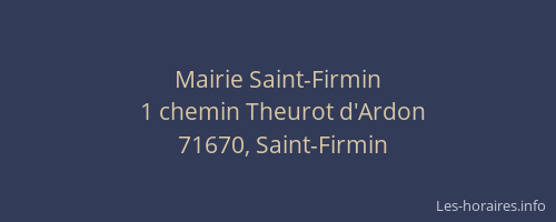 Mairie Saint-Firmin