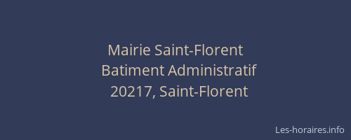 Mairie Saint-Florent