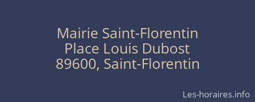 Mairie Saint-Florentin