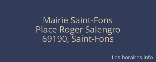 Mairie Saint-Fons