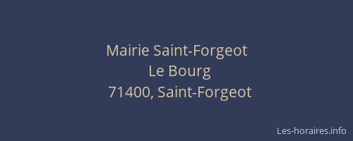 Mairie Saint-Forgeot