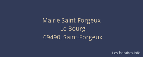 Mairie Saint-Forgeux