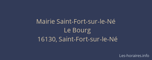 Mairie Saint-Fort-sur-le-N&eacute;