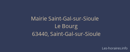 Mairie Saint-Gal-sur-Sioule