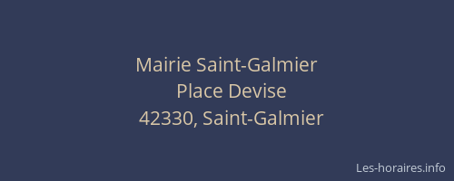 Mairie Saint-Galmier