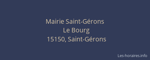 Mairie Saint-G&eacute;rons