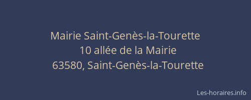 Mairie Saint-Gen&egrave;s-la-Tourette