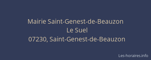 Mairie Saint-Genest-de-Beauzon