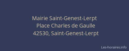 Mairie Saint-Genest-Lerpt