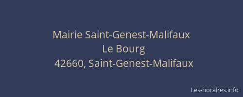 Mairie Saint-Genest-Malifaux