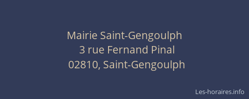 Mairie Saint-Gengoulph