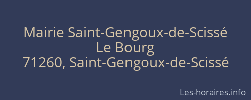 Mairie Saint-Gengoux-de-Scissé