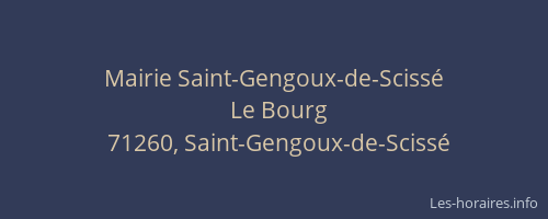 Mairie Saint-Gengoux-de-Sciss&eacute;