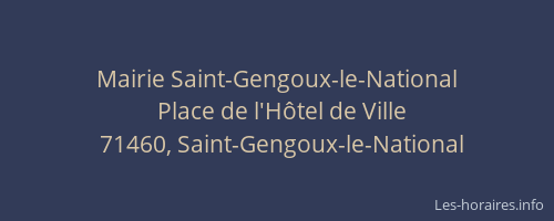 Mairie Saint-Gengoux-le-National