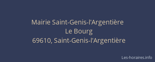 Mairie Saint-Genis-l'Argentière