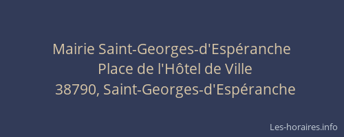 Mairie Saint-Georges-d'Esp&eacute;ranche