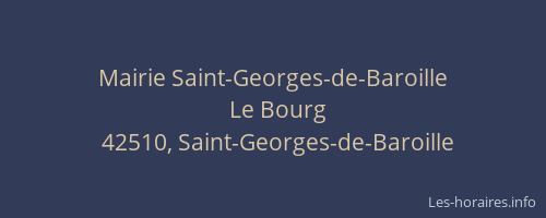 Mairie Saint-Georges-de-Baroille