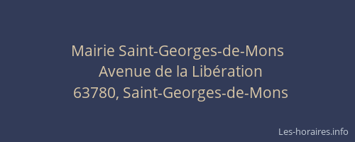 Mairie Saint-Georges-de-Mons