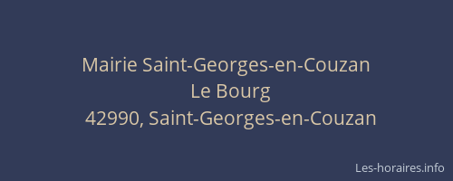 Mairie Saint-Georges-en-Couzan