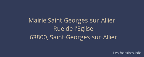 Mairie Saint-Georges-sur-Allier