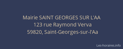 Mairie SAINT GEORGES SUR L'AA