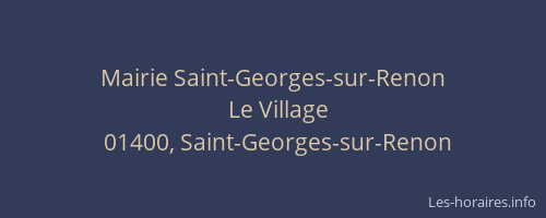 Mairie Saint-Georges-sur-Renon