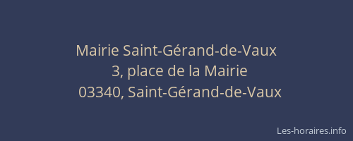 Mairie Saint-Gérand-de-Vaux