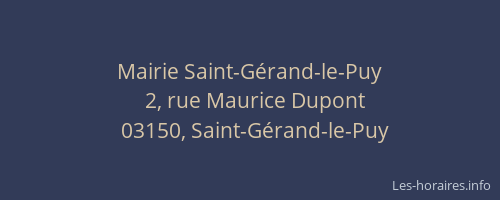 Mairie Saint-Gérand-le-Puy