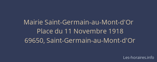 Mairie Saint-Germain-au-Mont-d'Or