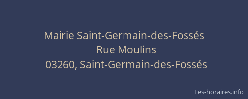 Mairie Saint-Germain-des-Fossés