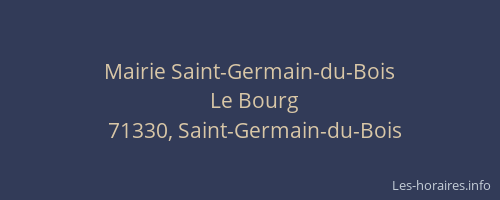 Mairie Saint-Germain-du-Bois