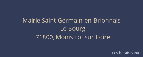 Mairie Saint-Germain-en-Brionnais