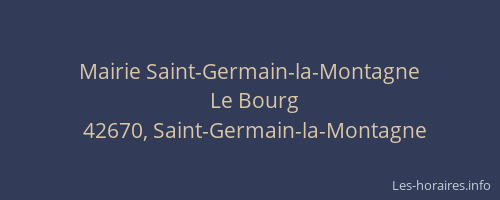 Mairie Saint-Germain-la-Montagne