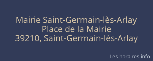 Mairie Saint-Germain-lès-Arlay