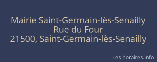 Mairie Saint-Germain-lès-Senailly