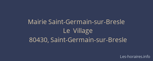 Mairie Saint-Germain-sur-Bresle