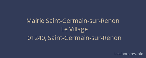Mairie Saint-Germain-sur-Renon