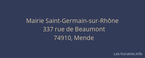 Mairie Saint-Germain-sur-Rh&ocirc;ne