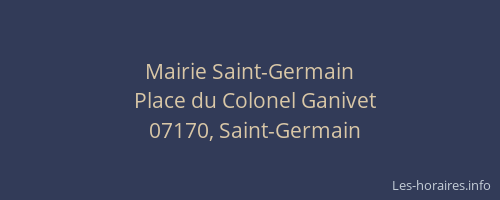 Mairie Saint-Germain