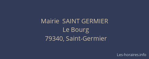 Mairie  SAINT GERMIER