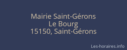 Mairie Saint-Gérons
