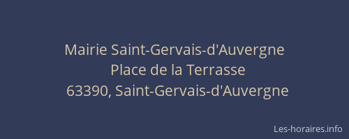 Mairie Saint-Gervais-d'Auvergne